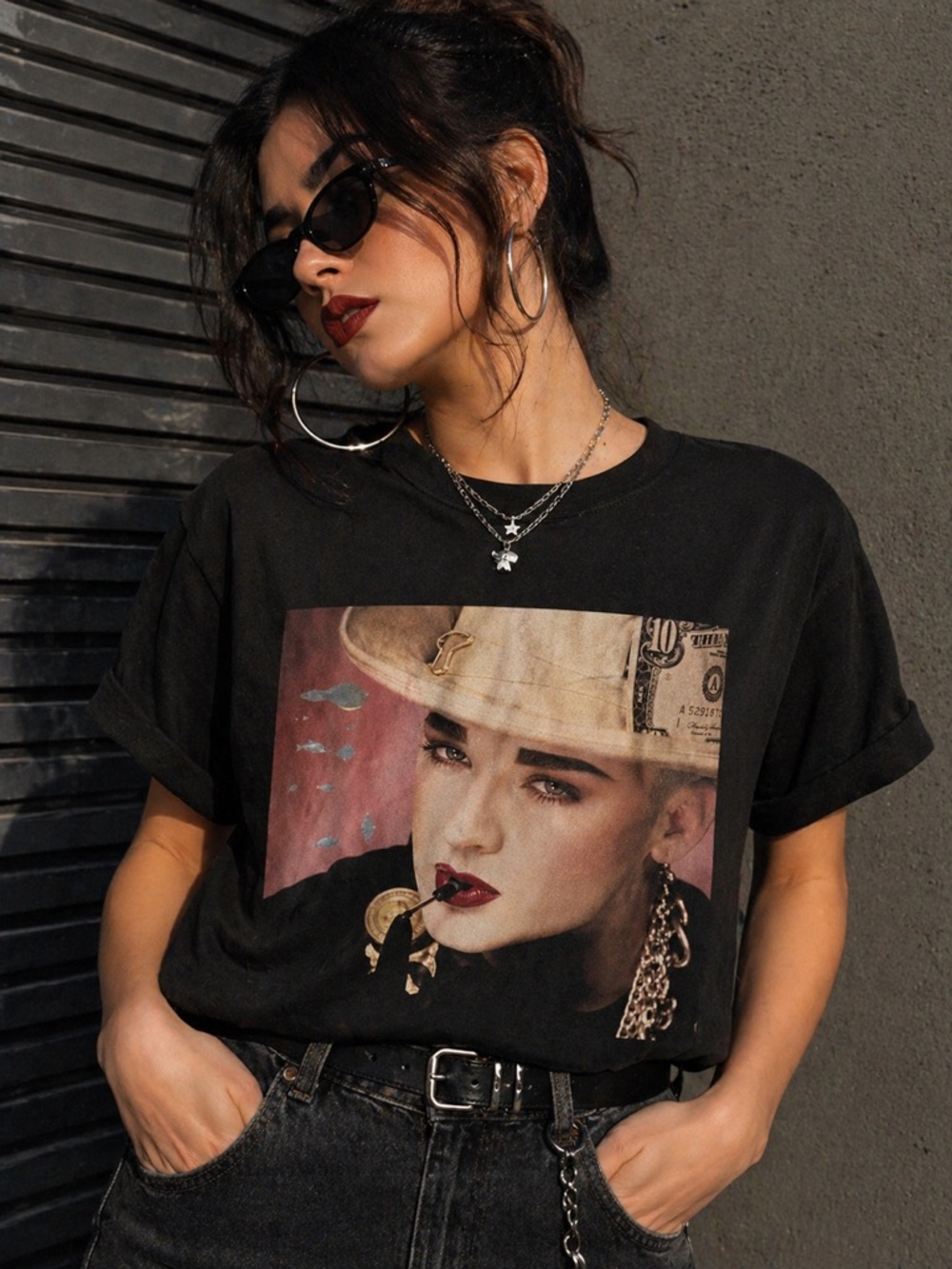 Boy George Culture Club Graphic Tee Black XL 80s Pop Retro Band Shirt